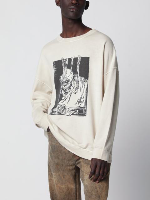 Our Legacy Slack sweatshirt with Angry Fan Mail print in black