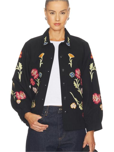 THE GREAT. The Embroidered Commodore Jacket