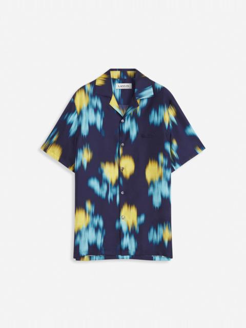 Lanvin BLURRED FLORAL PRINT BOWLING SHIRT