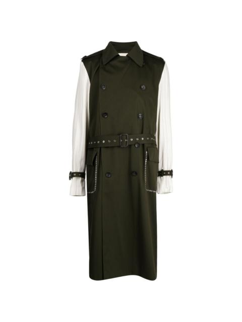 WALES BONNER Echo panelled trench coat