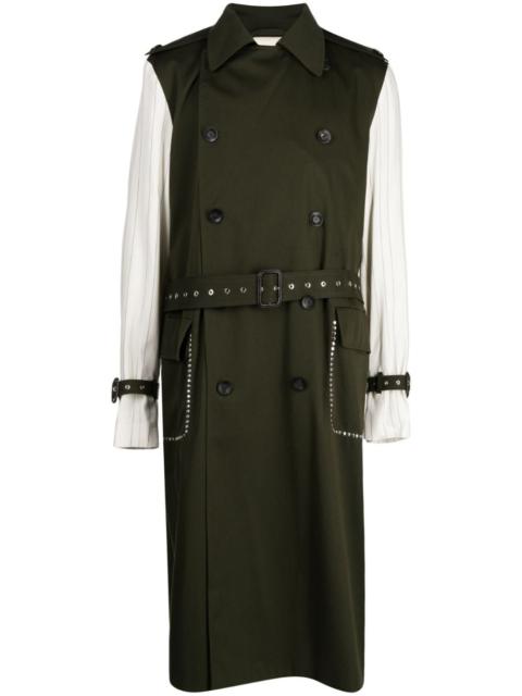 WALES BONNER Echo panelled trench coat