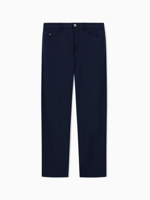 GIORGIO ARMANI FIVE-POCKET WOOL TROUSERS