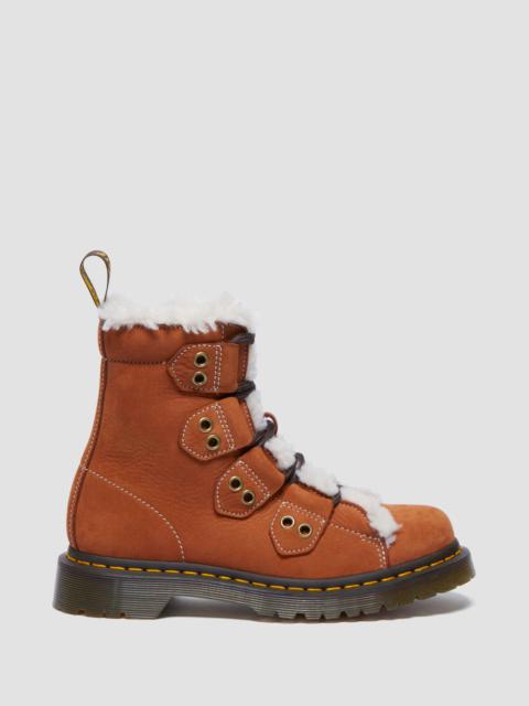 Dr. Martens Women's 1460 Lace to Toe Fur Lined Buttersoft Lace Up Boots