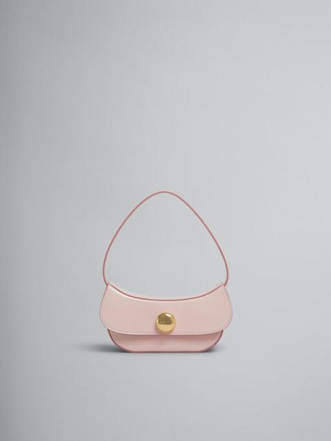 Marni PINK LEATHER BUTTERFLY SMALL HOBO BAG