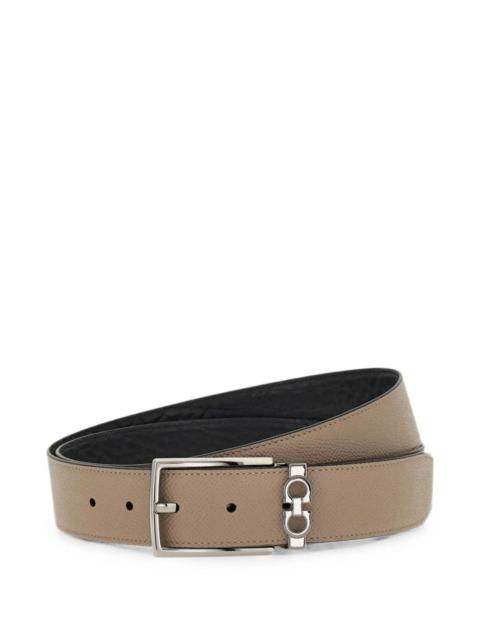 FERRAGAMO REVERSIBLE AND ADJUSTABLE BELT WITH RECTANGULAR BUCKLE