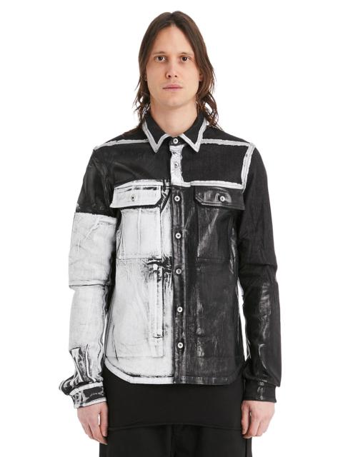 Rick Owens DRKSHDW washed effect panels denim jacket