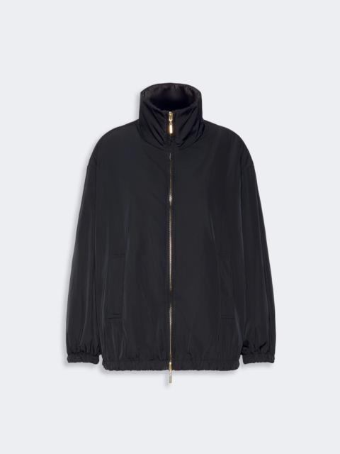 Max Mara CLAUDIA Reversible padded bomber jacket in radzmir and water-repellent canvas - BLACK