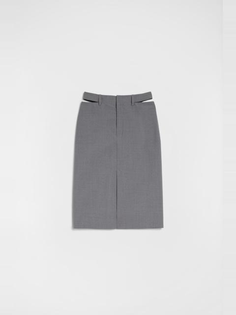 Jil Sander Wool Poplin Skirt