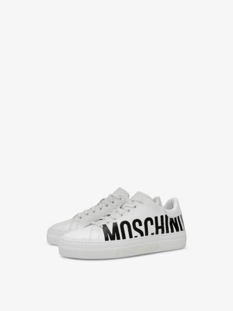 LEATHER SNEAKERS WITH LOGO