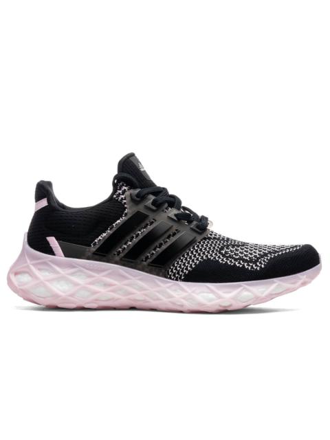 ADIDAS ORIGINALS WOMEN'S ULTRABOOST WEB DNA - CORE BLACK/CLEAR PINK