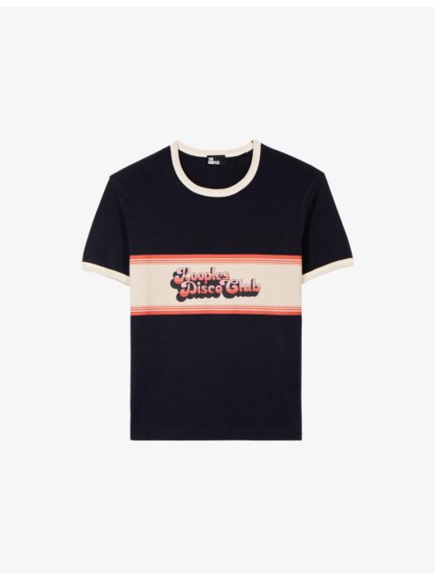 The Kooples Disco Club Slim-Fit Cotton-Jersey T-Shirt