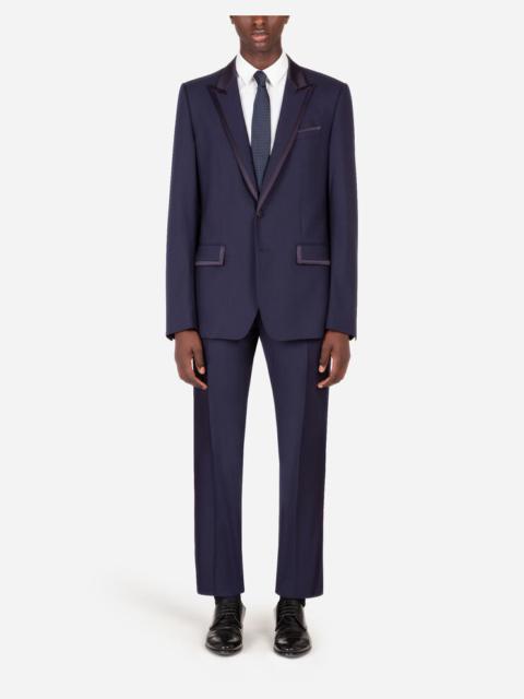 Dolce & Gabbana Wool Martini-fit suit with satin details
