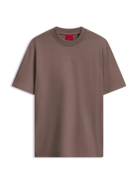 HUGO RELAXED-FIT T-SHIRT WITH CENTERED LOGO DETAIL