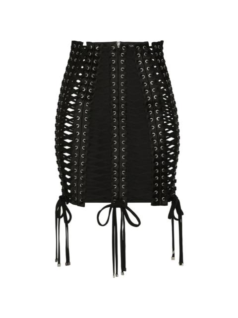 Dolce & Gabbana eyelet-embellished miniskirt