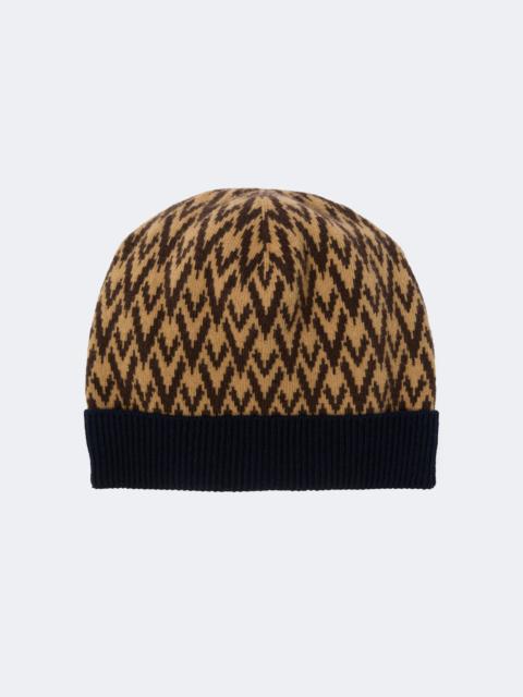 Valentino Toute La V jacquard virgin wool beanie