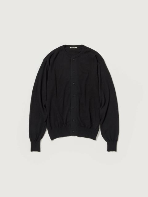AURALEE CASHMERE HARD TWIST KNIT CARDIGAN