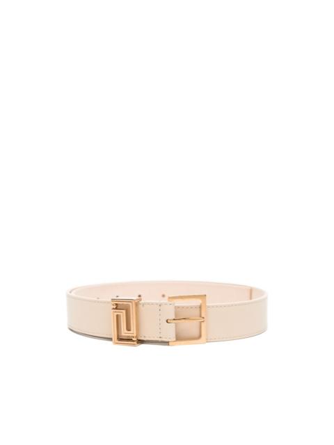 VERSACE square-buckle leather belt