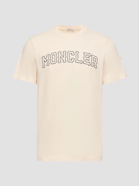 Moncler Men's Crewneck T-Shirt in Cotton - Ivory