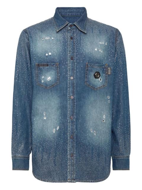 PHILIPP PLEIN rhinestone-embellished shirt