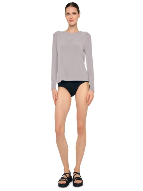 NORMA KAMALI CROPPED LONG SLEEVE T