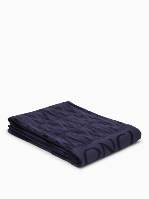 Moncler Monogrammed beach towel midnight blue