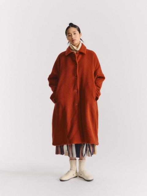 CASEY/CASEY BIG BLOBBY COAT - HEAVY CASHEMERE - RUST