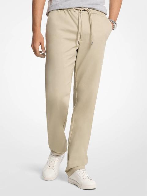 MICHAEL KORS Stretch Cotton Drawstring Trousers