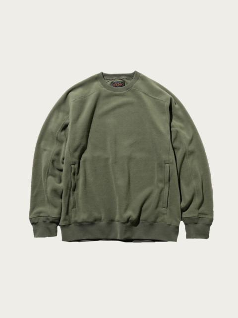 BEAMS PLUS MIL Crew Fleece - Olive