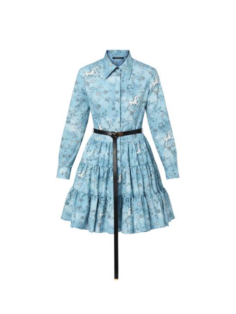 Louis Vuitton Unicorn Print Belted Shirt Dress