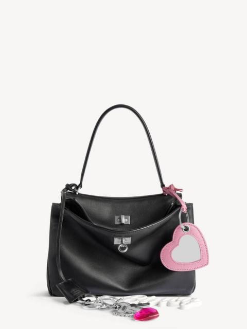 BALENCIAGA Women's Rodeo Small Handbag Used Effect With One Charm in Black