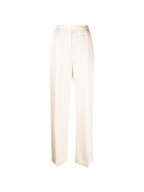 high-waisted tailored trousers
