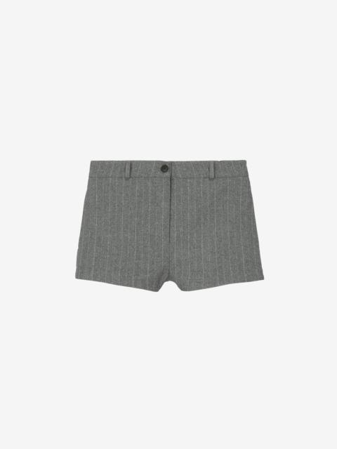 The Frankie Shop Tenby Striped Hot Pants - Grey Melange