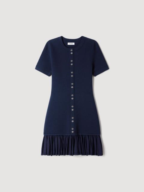 Sandro MINI KNIT DRESS WITH RUFFLES