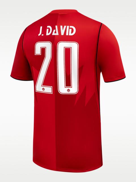 Nike Jonathan David Canada Soccer 2026 Stadium Home Men's Nike Dri-FIT Soccer Jersey