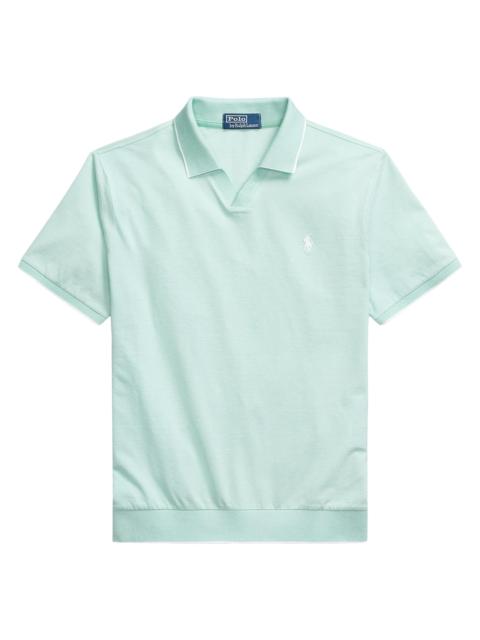 Polo Ralph Lauren Men's Jacquard Mesh Cotton Polo Shirt - Celadon White