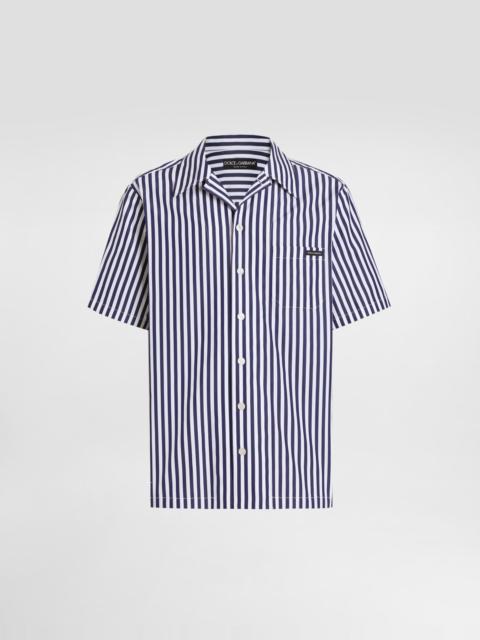 Dolce & Gabbana Hawaii striped poplin shirt