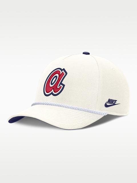Nike Atlanta Braves 1974 Cooperstown Rise Men's Nike MLB Structured Adjustable Hat