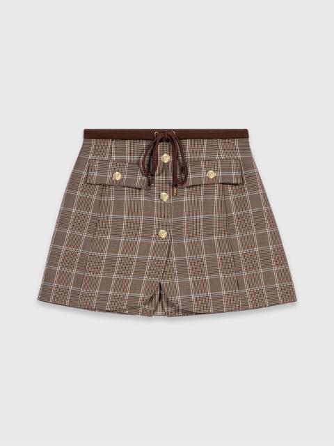 maje Layered-effect suit shorts