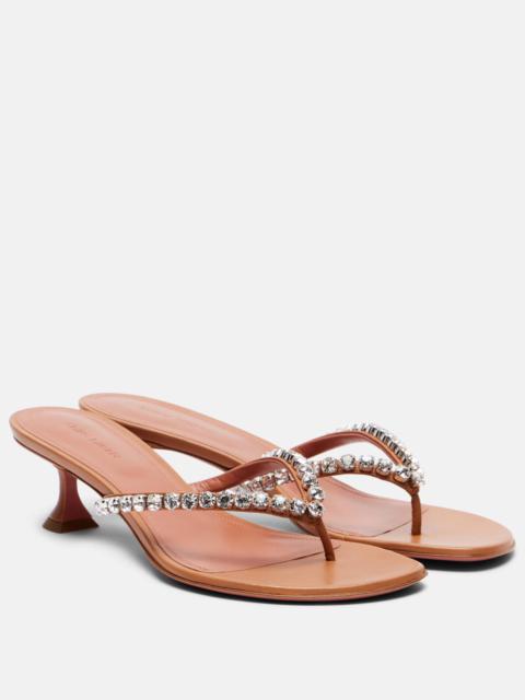 Amina Muaddi 45mm Gigi crystal-embellished sandals