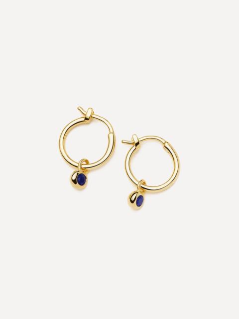 MISSOMA 18ct Gold-Plated Vermeil Silver September Birthstone Mini Charm Hoop Earrings