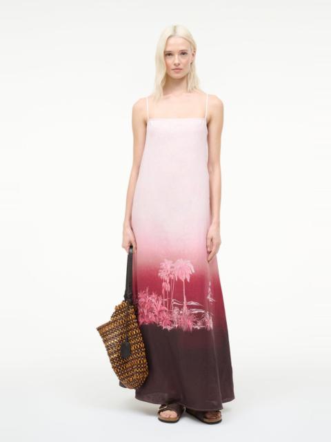 STAUD STAUD LAURA LINEN DRESS CALIFORNIA CLOUDS