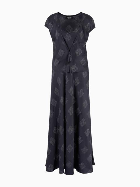 GIORGIO ARMANI Printed silk-crépon dress