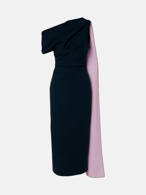Roksanda Maite caped off-shoulder midi dress