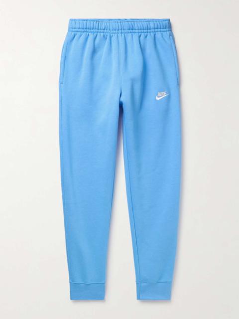 Nike Sportswear Club Slim-Fit Logo-Embroidered Cotton-Blend Jersey Sweatpants