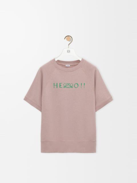 Short sleeve sweatshirt in cotton