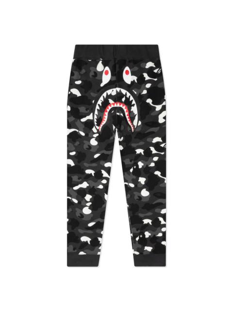 CITY CAMO SHARK SWEAT PANTS - BLACK