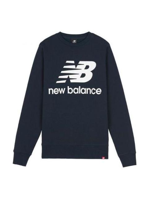 New Balance New Balance Essentials Stacked Logo Crew Sweatshirt 'Navy White' AMT03560-ECL