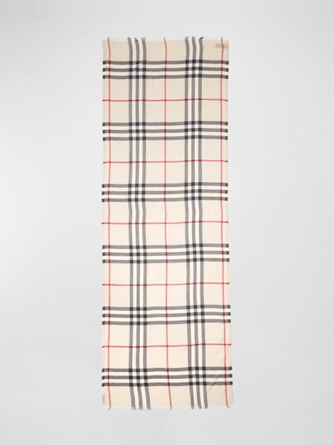 Burberry Giant Check Gauze Scarf