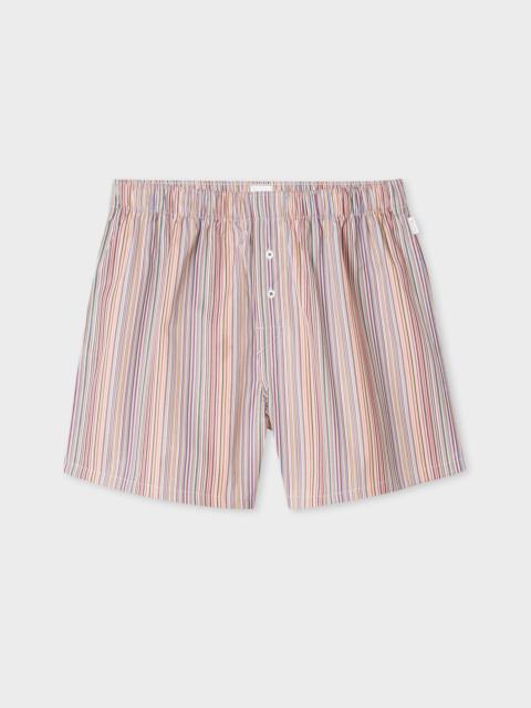 Signature Stripe' Cotton Boxer Shorts