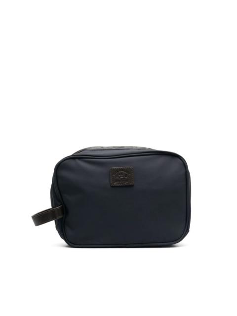 Paul & Shark leather-trim wash bag